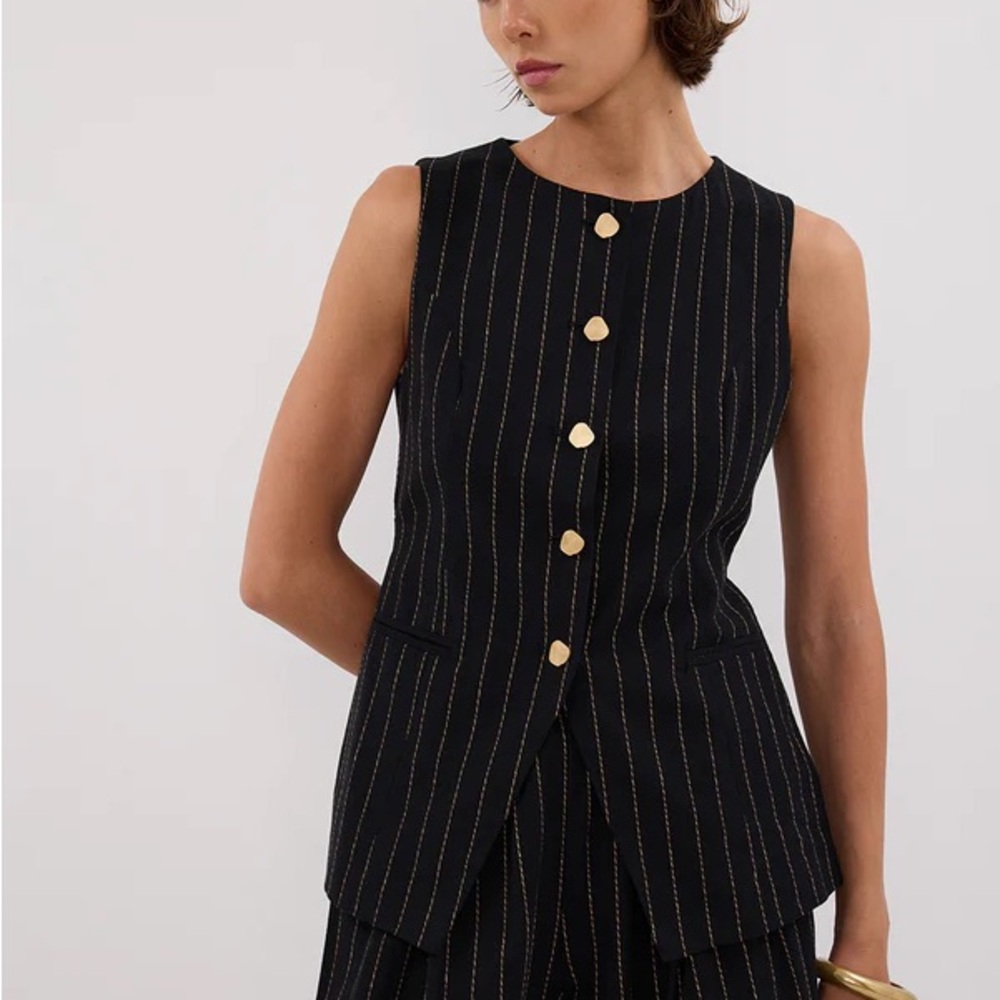 DISSH Black Boston Stripe Vest